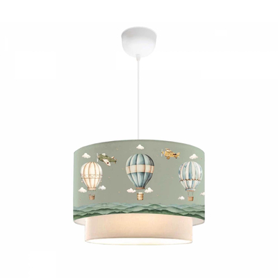 GLOBOSTAR® BALLON 204-0120 Παιδικό Κρεμαστό Φωτιστικό Οροφής με Ντουί 1 x E27 AC 220-240V IP20 - Πολύχρωμο - Μ30 x Π30 x Υ20cm