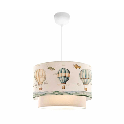 GLOBOSTAR® BALLON 204-0121 Παιδικό Κρεμαστό Φωτιστικό Οροφής με Ντουί 1 x E27 AC 220-240V IP20 - Πολύχρωμο - Μ30 x Π30 x Υ20cm