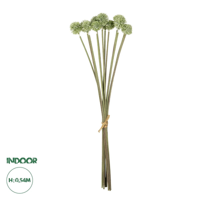 GloboStar® Artificial Garden PALE GREEN DANDELION BOUQET 21362 Τεχνητό Διακοσμητικό Ταραξάκο Μπουκέτο Y54cm