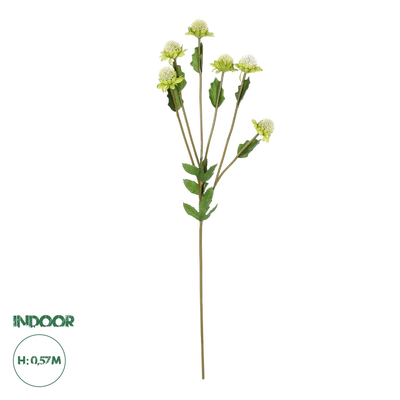 GloboStar® Artificial Garden GREEN IRON THREAD BRANCH 21372 Τεχνητό Διακοσμητικό Κλαδί Πράσινο Ασπιδίστρα  Y57cm