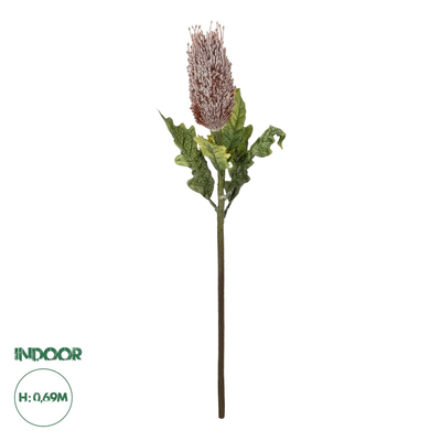 GloboStar® Artificial Garden PURPLE STIPA FRUIT BRANCH 21375 Τεχνητό Διακοσμητικό Κλαδί Στίπα  Y69cm