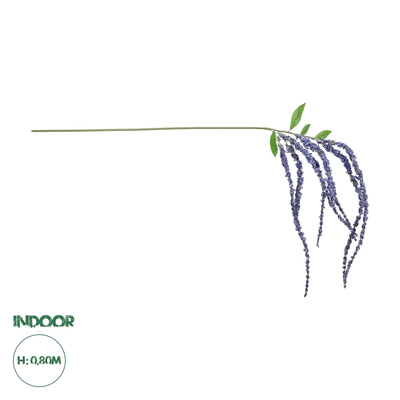 GloboStar® Artificial Garden PURPLE AMARANTHUS FRUIT BRANCH 21452 Τεχνητό Διακοσμητικό Κλαδί Μωβ Αμάρανθος Y80cm