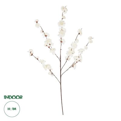 GloboStar® Artificial Garden WHITE GUAXIA FLOWER BRANCH 21456 Τεχνητό Διακοσμητικό Κλαδί Λευκή Γκουάβα Y100cm
