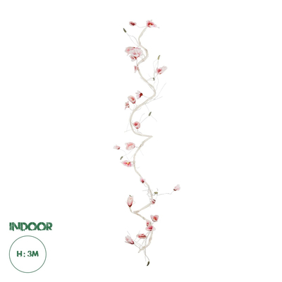 GloboStar® Artificial Garden MANGOLIA FLOWER VINE 21473 Τεχνητό Διακοσμητικό Κλαδί Μανόλιας  Y300cm