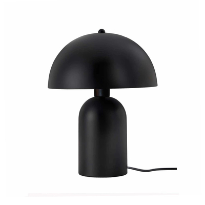 GloboStar® GASCO 204-0146 Μοντέρνο Eπιτραπέζιο Φωτιστικό Μονόφωτο 1 x E27 IP20 Μαύρο Μέταλλο - Μ25 x Π25 x Υ35cm