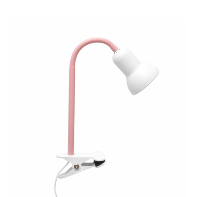 GloboStar® TAVOLO 204-0154 Παιδικό Eπιτραπέζιο Φωτιστικό Μονόφωτο 1 x E14 IP20 Ροζ & Λευκό - Μ11 x Π9 x Υ35cm