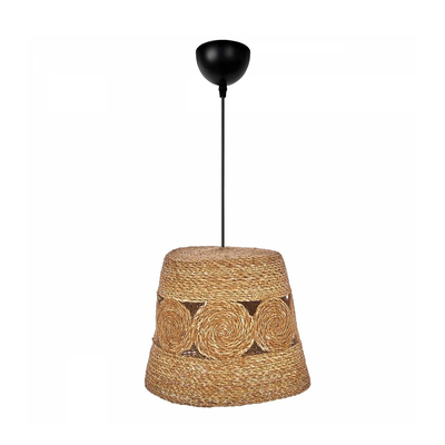 GLOBOSTAR® PANIER 204-0170 Boho Κρεμαστό Φωτιστικό Οροφής με Ντουί 1 x E27 AC 220-240V IP20 - Μπεζ - Μ32 x Π32 x Υ30cm