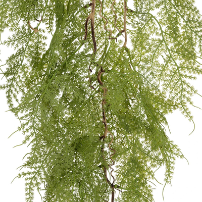 GloboStar® Artificial Garden HANGING FERN 20620 Τεχνητό Διακοσμητικό Κρεμαστό Φυτό Φτέρης Μ32 x Π14 x Υ96cm