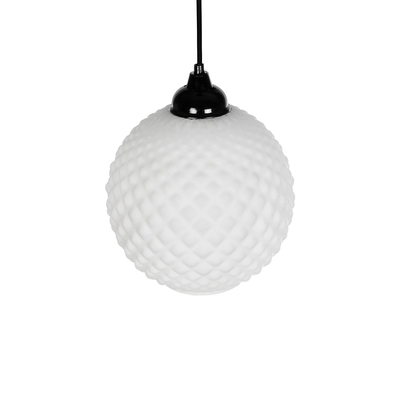 GLOBOSTAR® KEGEL 206-0004 Μοντέρνο Κρεμαστό Φωτιστικό Οροφής με Ντουί 1 x E27 AC 220-240V IP20 - Λευκό - Μ20 x Π20 x Υ20cm