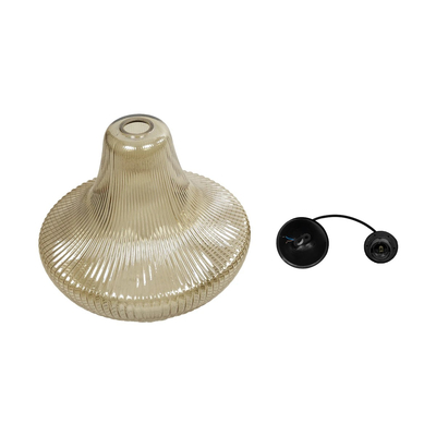 GLOBOSTAR® VERRE 206-0022 Μοντέρνο Κρεμαστό Φωτιστικό Οροφής με Ντουί 1 x E27 AC 220-240V IP20 - Mελί - Μ38 x Π38 x Υ34cm