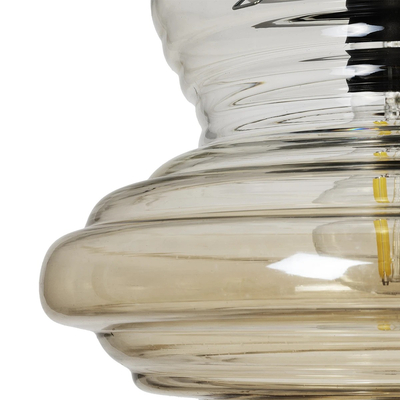 GLOBOSTAR® CORTE 206-0029 Μοντέρνο Κρεμαστό Φωτιστικό Οροφής με Ντουί 1 x E27 AC 220-240V IP20 - Mελί - Μ25 x Π25 x Υ30cm