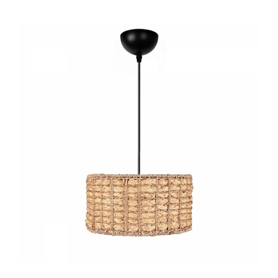 GLOBOSTAR® POMEGRANDE 204-0157 Boho Κρεμαστό Φωτιστικό Οροφής με Ντουί 1 x E27 AC 220-240V IP20 - Μπεζ - Μ30 x Π30 x Υ16cm