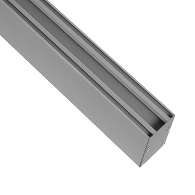 GLOBOSTAR® ALP-LINEAR LUMILINE 61765-3M Επιφανειακό / Κρεμαστό / Επιτοίχιο Προφίλ Αλουμινίου με Λευκό Γαλακτερό Πατητό Κάλυμμα για Ταινίες LED IP20 - Γκρι Ανθρακί Ματ - Μ300 x Π3.5 x Υ7cm