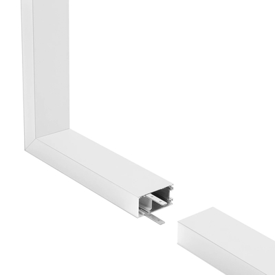 GLOBOSTAR® ALP-CORNER-SIDE90 LUMILINE 61766 Επιφανειακό / Κρεμαστό Προφίλ Αλουμινίου Γωνία με Λευκό Γαλακτερό Πατητό Κάλυμμα για Ταινίες LED IP20 - Λευκό Ματ - Μ30 x Π3.5 x Υ7cm