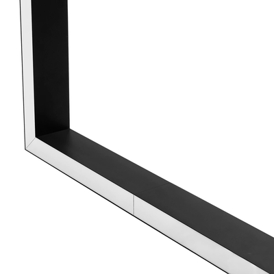 GLOBOSTAR® ALP-CORNER-SIDE90 LUMILINE 61767 Επιφανειακό / Κρεμαστό Προφίλ Αλουμινίου Γωνία με Λευκό Γαλακτερό Πατητό Κάλυμμα για Ταινίες LED IP20 - Μαύρο Ματ - Μ30 x Π3.5 x Υ7cm