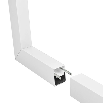 GLOBOSTAR® ALP-CORNER-IN90 BRIGHTRAIL 61780 Επιφανειακό / Κρεμαστό Προφίλ Αλουμινίου Γωνία με Λευκό Γαλακτερό Πατητό Κάλυμμα για Ταινίες LED IP20 - Λευκό Ματ - Μ30 x Π5 x Υ7.5cm