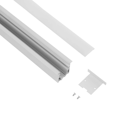 GLOBOSTAR® ALP-LINEAR RECESSA 61785-3M Χωνευτό Προφίλ Αλουμινίου με Λευκό Γαλακτερό Πατητό Κάλυμμα για Ταινίες LED IP20 - Λεικό Ματ - Μ300 x Π3.5 x Υ4cm
