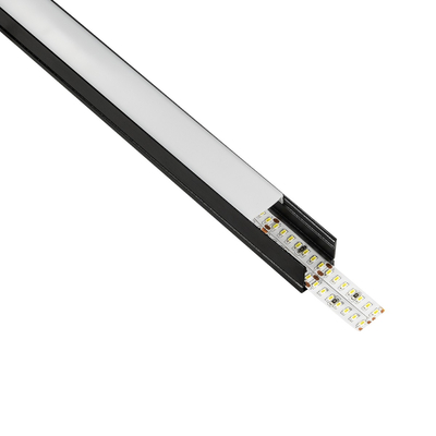 GLOBOSTAR® ALP-LINEAR GLOWTRACK 61797-3M Επιφανειακό Προφίλ Αλουμινίου με Λευκό Γαλακτερό Πατητό Κάλυμμα για Ταινίες LED IP20 - Μαύρο Ματ - Μ300 x Π2 x Υ2cm - Πακέτο 5 Τεμαχίων