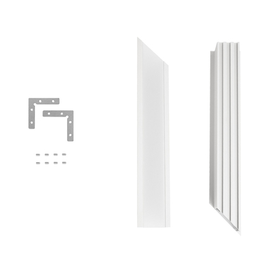 GLOBOSTAR® ALP-CORNER-SIDE90 RECESSA 61788 Χωνευτό Προφίλ Αλουμινίου Γωνία με Λευκό Γαλακτερό Πατητό Κάλυμμα για Ταινίες LED IP20 - Λευκό Ματ - Μ30 x Π3.5 x Υ4cm