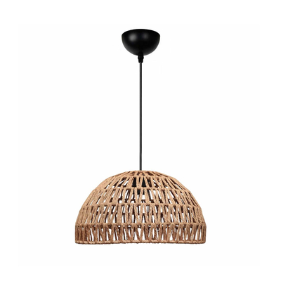 GLOBOSTAR® SAND 204-0167 Boho Κρεμαστό Φωτιστικό Οροφής με Ντουί 1 x E27 AC 220-240V IP20 - Μπεζ - Μ29 x Π29 x Υ16cm