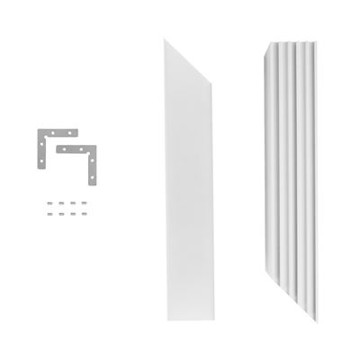 GLOBOSTAR® ALP-CORNER-SIDE90 BRIGHTRAIL 61777 Επιφανειακό / Κρεμαστό Προφίλ Αλουμινίου Γωνία με Λευκό Γαλακτερό Πατητό Κάλυμμα για Ταινίες LED IP20 - Λευκό Ματ - Μ30 x Π5 x Υ7.5cm