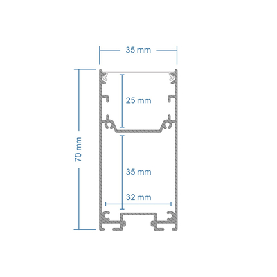 GLOBOSTAR® ALP-LINEAR LUMILINE 61763-3M Επιφανειακό / Κρεμαστό / Επιτοίχιο Προφίλ Αλουμινίου με Λευκό Γαλακτερό Πατητό Κάλυμμα για Ταινίες LED IP20 - Λευκό Ματ - Μ300 x Π3.5 x Υ7cm