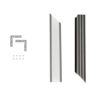 GLOBOSTAR® ALP-CORNER-SIDE90 RECESSA 61790 Χωνευτό Προφίλ Αλουμινίου Γωνία με Λευκό Γαλακτερό Πατητό Κάλυμμα για Ταινίες LED IP20 - Γκρι Ανθρακί Ματ - Μ30 x Π3.5 x Υ4cm