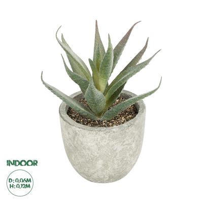 GloboStar® Artificial Garden SUCCULENT ALOE 21022 Τεχνητό Διακοσμητικό Φυτό Αλόη Μ6 x Π6 x Υ12cm