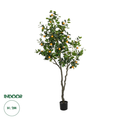 GloboStar® Artificial Garden ORANGE TREE 21110 Τεχνητό Διακοσμητικό Δέντρο Πορτοκαλιά Μ110 x Π80 x Υ200cm