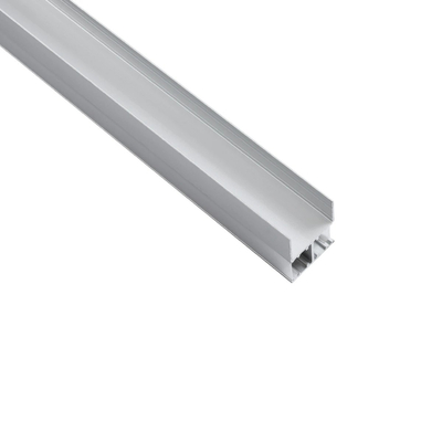 GLOBOSTAR® ALP-R-SHELF DODA 70814-1M Χωνευτό Προφίλ Αλουμινίου Ειδικό για Φωτισμό Ραφιού 18mm με Λευκό Γαλακτερό Πατητό Κάλυμμα για Ταινίες LED IP20 - Ασημί & Λευκό - Μ100 x Π1.5 x Υ2cm