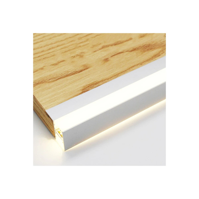 GLOBOSTAR® ALP-R-SHELF DODA 70814-1M Χωνευτό Προφίλ Αλουμινίου Ειδικό για Φωτισμό Ραφιού 18mm με Λευκό Γαλακτερό Πατητό Κάλυμμα για Ταινίες LED IP20 - Ασημί & Λευκό - Μ100 x Π1.5 x Υ2cm