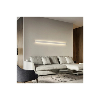 GLOBOSTAR® ALP-WALL-UPDOWN CONCEALED 70844-1M Επιφανειακό Προφίλ Αλουμινίου Ειδικό για Δημιουργία Κρυφού Φωτισμού Up & Down με Λευκό Γαλακτερό Πατητό Κάλυμμα για Ταινίες LED IP20 - Ασημί & Λευκό - Μ100 x Π5 x Υ1.7cm