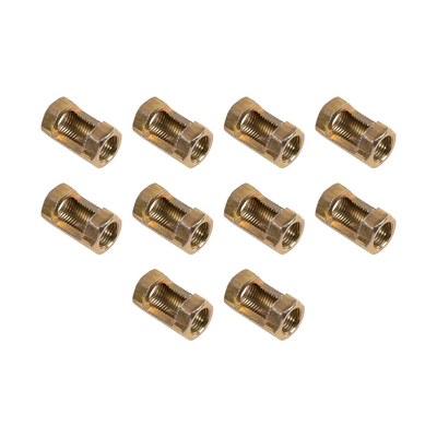 GLOBOSTAR® PIPEADAPT 79595 Μεταλλικός DIY Σύνδεσμος για Ολόπασους Σωλήνες Φωτιστικών - Μ1.3 x Π1.3 x Υ2.5cm - Πακέτο 10 Τεμαχίων