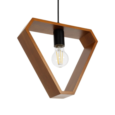 GLOBOSTAR® ELISE 999-0034 Μοντέρνο Κρεμαστό Φωτιστικό Οροφής με Ντουί 3 x E27 AC 220-240V IP20 - Καφέ & Μαύρο - Μ74 x Π9 x Υ40cm