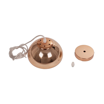 GLOBOSTAR® CRISTIN 999-0038 Μοντέρνο Κρεμαστό Φωτιστικό Οροφής με Ντουί 1 x G4 AC 220-240V IP20 - Χάλκινο - Μ18 x Π18 x Υ13cm