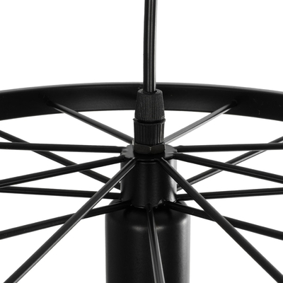 GLOBOSTAR® CASTOR 999-0228 Vintage Κρεμαστό Φωτιστικό Οροφής με Ντουί 1 x E27 AC 220-240V IP20 - Μαύρο - Μ30 x Π30 x Υ11cm