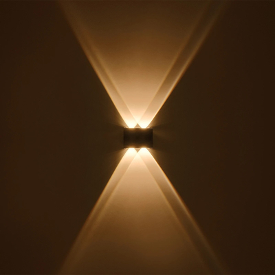 GLOBOSTAR® SIXOAD 60677 Μοντέρνο Φωτιστικό Τοίχου - Απλίκα LED 8W 1000lm 30° AC 220-240V Αδιάβροχο IP65 Θερμό Λευκό 2700K - CREE XPE Chip & TÜV SÜD Driver - Μαύρο Ματ - Μ12 x Π4 x Υ8cm - 5 Χρόνια Εγγύηση