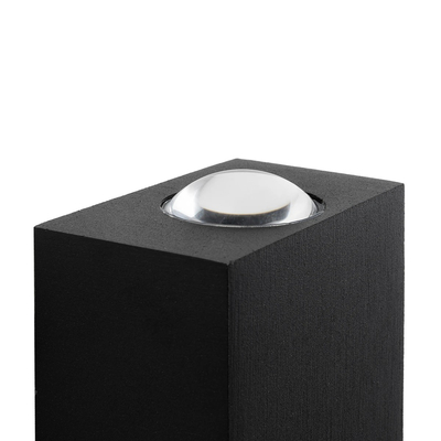 GLOBOSTAR® HIKARI 60685 Μοντέρνο Φωτιστικό Τοίχου - Απλίκα LED 4W 500lm 30° AC 220-240V Αδιάβροχο IP65 Θερμό Λευκό 2700K - CREE XPE Chip & TÜV SÜD Driver - Μαύρο Ματ - Μ6 x Π4 x Υ10.5cm - 5 Χρόνια Εγγύηση