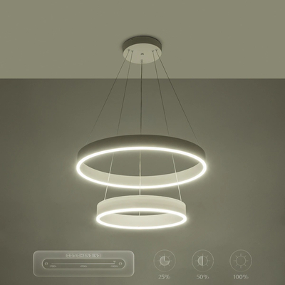 kelvo® VENOM 61186 Μοντέρνο Κρεμαστό Φωτιστικό Οροφής LED 75W 8818lm 120° AC 220-240V IP20 Ρυθμιζόμενο Λευκό CCT με Χειριστήριο από 2700K έως 6000K Dimmable - Lumileds SMD Chip - Λευκό Ματ - Μ60 x Π60 x Υ40cm - 3 Χρόνια Εγγύηση