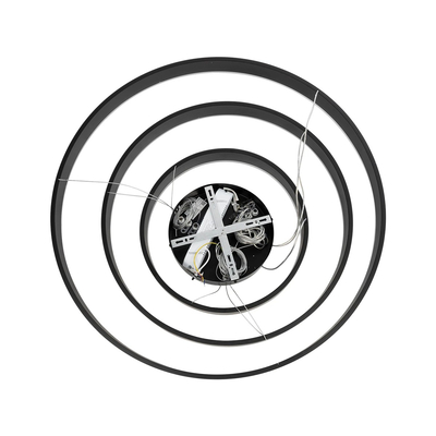 kelvo® VENOM 61188 Μοντέρνο Κρεμαστό Φωτιστικό Οροφής LED 120W 14158lm 120° AC 220-240V IP20 Ρυθμιζόμενο Λευκό CCT με Χειριστήριο από 2700K έως 6000K Dimmable - Lumileds SMD Chip - Μαύρο Ματ - Μ80 x Π80 x Υ60cm - 3 Χρόνια Εγγύηση