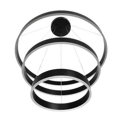 kelvo® VENOM 61188-DECO Μοντέρνο Κρεμαστό Φωτιστικό Οροφής LED 120W 14158lm 120° AC 220-240V IP20 Ρυθμιζόμενο Λευκό CCT με Χειριστήριο από 2700K έως 6000K Dimmable - Lumileds SMD Chip - Μαύρο Ματ - Μ80 x Π80 x Υ60cm - 3 Χρόνια Εγγύηση