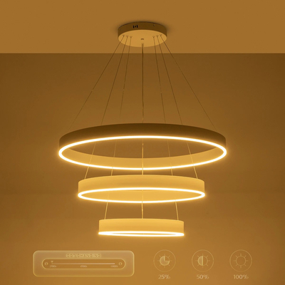 kelvo® VENOM 61189 Μοντέρνο Κρεμαστό Φωτιστικό Οροφής LED 120W 14158lm 120° AC 220-240V IP20 Ρυθμιζόμενο Λευκό CCT με Χειριστήριο από 2700K έως 6000K Dimmable - Lumileds SMD Chip - Λευκό Ματ - Μ80 x Π80 x Υ60cm - 3 Χρόνια Εγγύηση