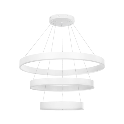 kelvo® VENOM 61189 Μοντέρνο Κρεμαστό Φωτιστικό Οροφής LED 120W 14158lm 120° AC 220-240V IP20 Ρυθμιζόμενο Λευκό CCT με Χειριστήριο από 2700K έως 6000K Dimmable - Lumileds SMD Chip - Λευκό Ματ - Μ80 x Π80 x Υ60cm - 3 Χρόνια Εγγύηση