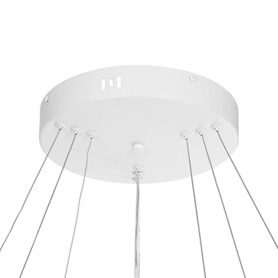 kelvo® VENOM 61189 Μοντέρνο Κρεμαστό Φωτιστικό Οροφής LED 120W 14158lm 120° AC 220-240V IP20 Ρυθμιζόμενο Λευκό CCT με Χειριστήριο από 2700K έως 6000K Dimmable - Lumileds SMD Chip - Λευκό Ματ - Μ80 x Π80 x Υ60cm - 3 Χρόνια Εγγύηση