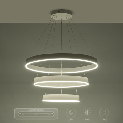 kelvo® VENOM 61189-DECO Μοντέρνο Κρεμαστό Φωτιστικό Οροφής LED 120W 14158lm 120° AC 220-240V IP20 Ρυθμιζόμενο Λευκό CCT με Χειριστήριο από 2700K έως 6000K Dimmable - Lumileds SMD Chip - Λευκό Ματ - Μ80 x Π80 x Υ60cm - 3 Χρόνια Εγγύηση