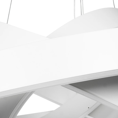 kelvo® VENOM 61189-DECO Μοντέρνο Κρεμαστό Φωτιστικό Οροφής LED 120W 14158lm 120° AC 220-240V IP20 Ρυθμιζόμενο Λευκό CCT με Χειριστήριο από 2700K έως 6000K Dimmable - Lumileds SMD Chip - Λευκό Ματ - Μ80 x Π80 x Υ60cm - 3 Χρόνια Εγγύηση