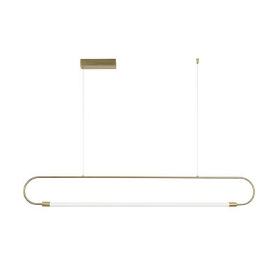 kelvo® GLOW 61664 Μοντέρνο Κρεμαστό Φωτιστικό Οροφής LED 15W 1500lm 360° AC 220-240V IP20 Ρυθμιζόμενο Λευκό CCT με Χειριστήριο από 2700K έως 6000K Dimmable - Lumileds SMD Chip - Χρυσό Πλατίνα & Λευκό Νήμα - Μ120 x Π3 x Υ17cm - 3 Χρόνια Εγγύηση