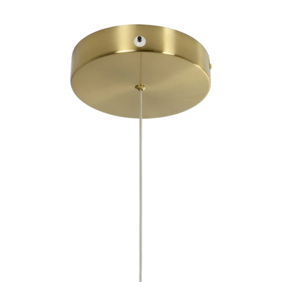 kelvo® GLOW 61668 Μοντέρνο Κρεμαστό Φωτιστικό Οροφής LED 65W 6500lm 360° AC 220-240V IP20 Ρυθμιζόμενο Λευκό CCT με Χειριστήριο από 2700K έως 6000K Dimmable - Lumileds SMD Chip - Χρυσό Πλατίνα & Λευκό Νήμα - Μ150 x Π70 x Υ90cm - 3 Χρόνια Εγγύηση