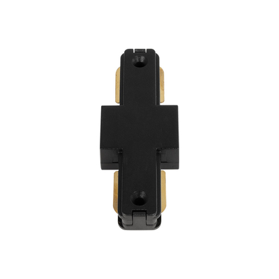 GLOBOSTAR® EUROTRACK-1PH 60903 Μονοφασικός Σύνδεσμος I Επέκτασης Ράγας 2 Καλωδίων 1L+1N για Σύστημα Ράγας Eurotrack-1PH AC 220-240V IP20 - Μαύρο Ματ - Μ9.3 x Π3.5 x Υ1.6cm