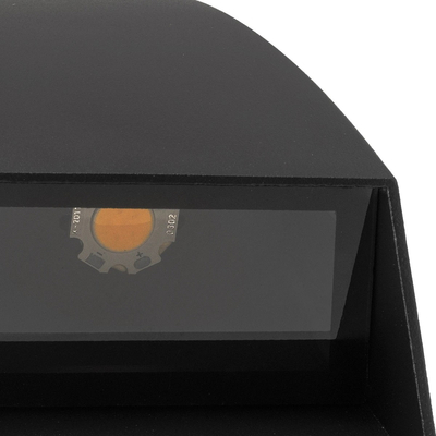 kelvo® FLUX KLV-101-0119 Μοντέρνο Φωτιστικό Τοίχου - Απλίκα LED 6W 750lm 30° AC 220-240V Αδιάβροχο IP65 Θερμό Λευκό 2700K - Bridgelux COB Chip & TÜV SÜD Driver - Μαύρο Ματ - Μ5 x Π8.5 x Υ17cm - 5 Χρόνια Εγγύηση